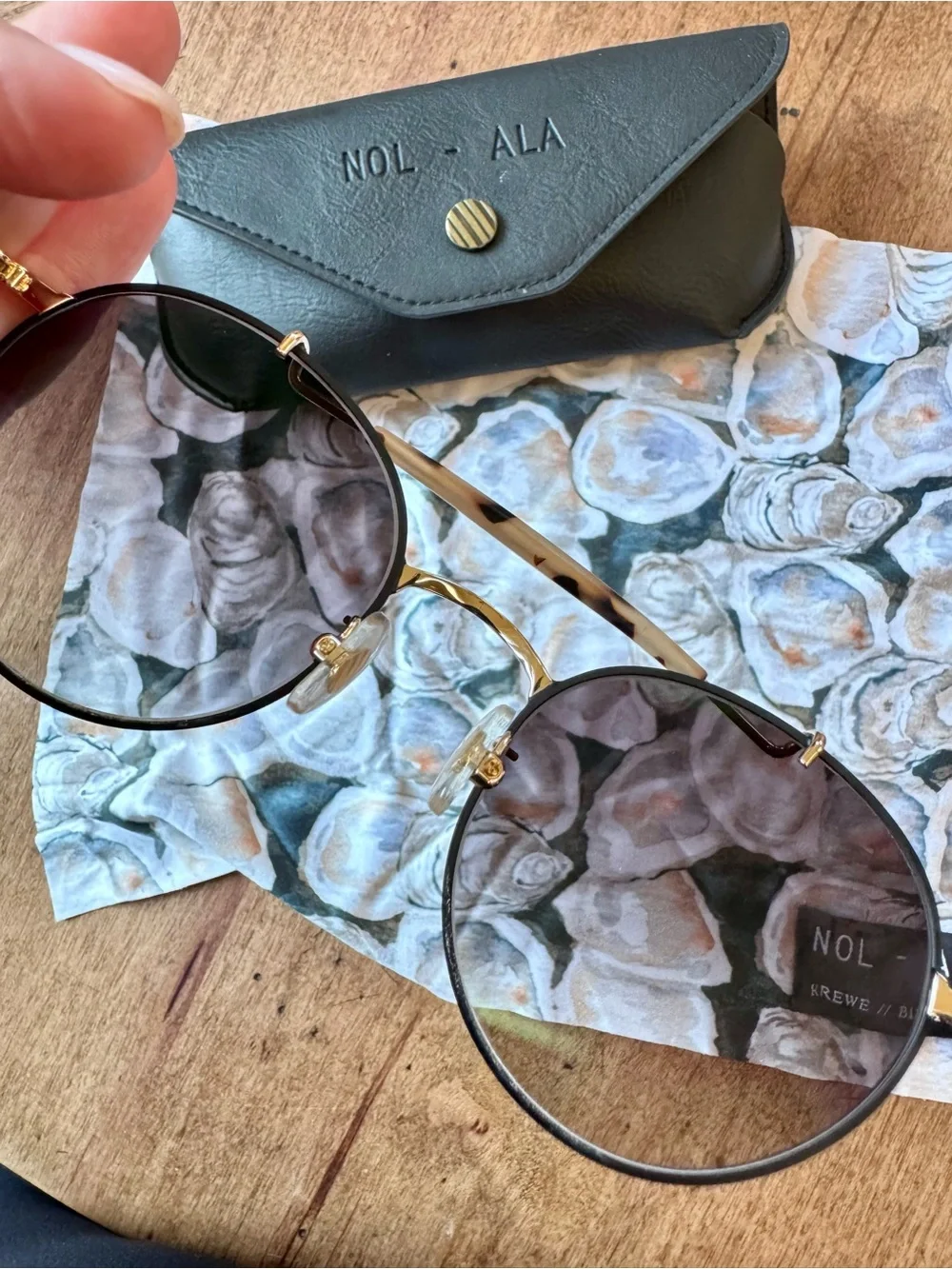 KREWE Billy Reid Shelby sunglasses with case and cloth